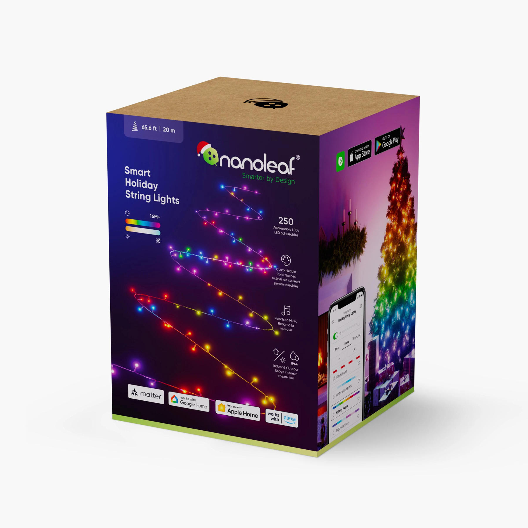 Nanoleaf - 1D Holiday String Lights Outdoor 20m 2